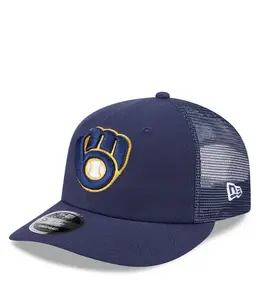 NEW ERA BREWERS TEAM COLOR LOW PROFILE TRUCKER 9FIFTY SNAPBACK HAT