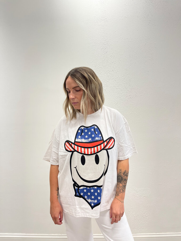 Stars Cowboy Smiley Tee