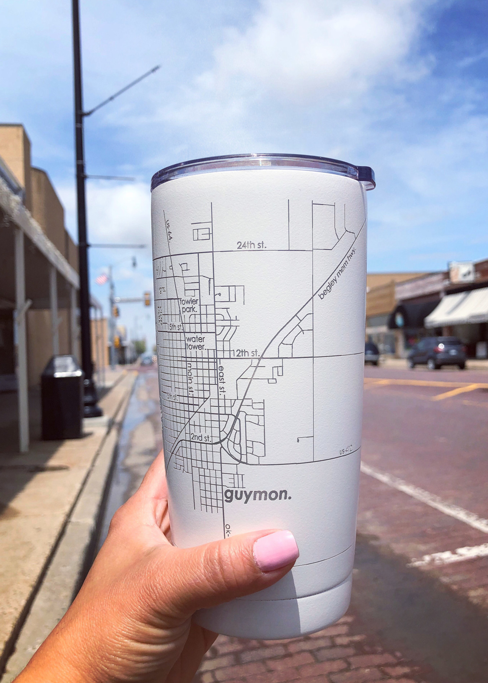 Well Told Home Town Map 20oz Insulated Pin Tumbler