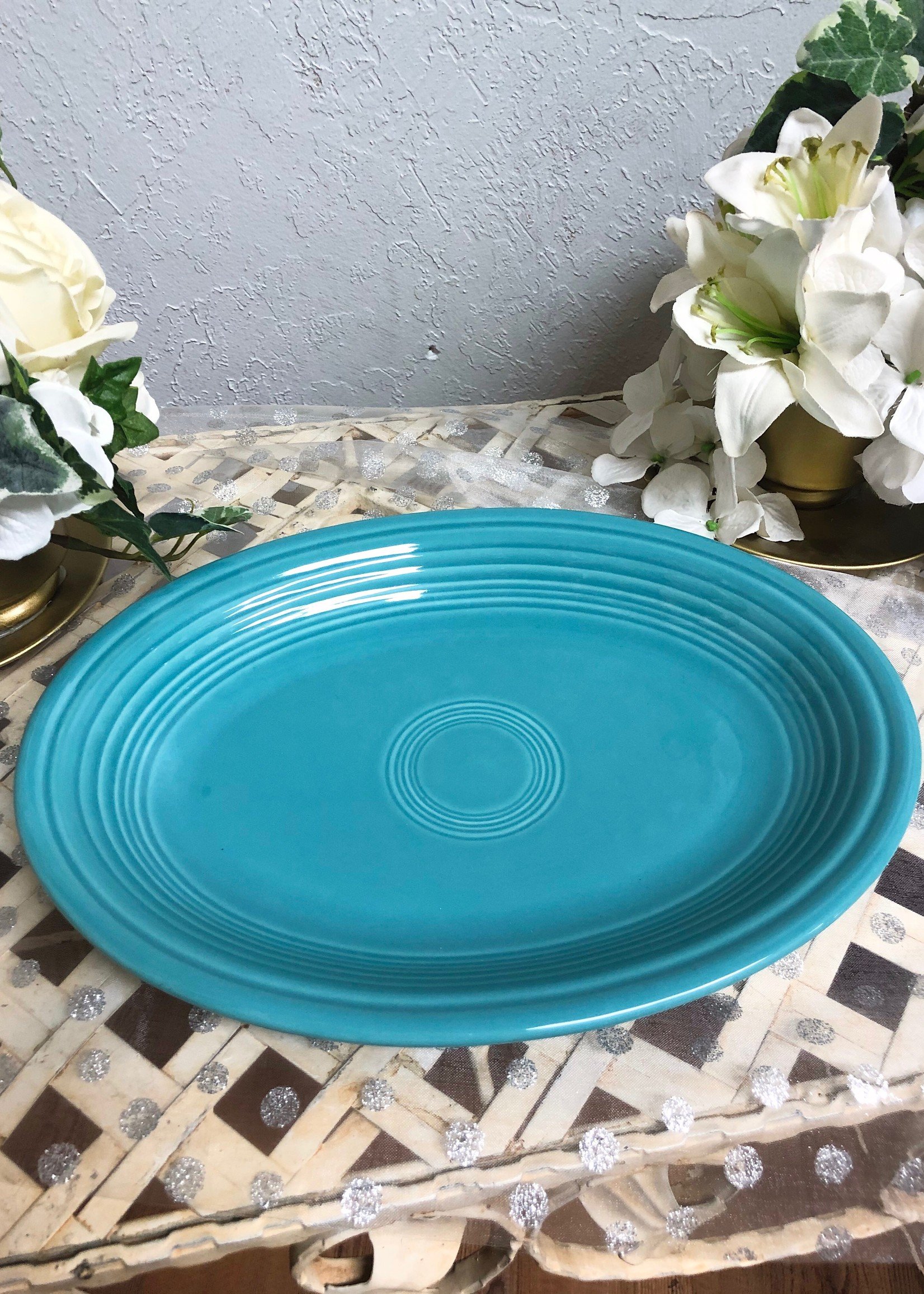 Fiesta Turquoise Oval Platter 11 5/8"