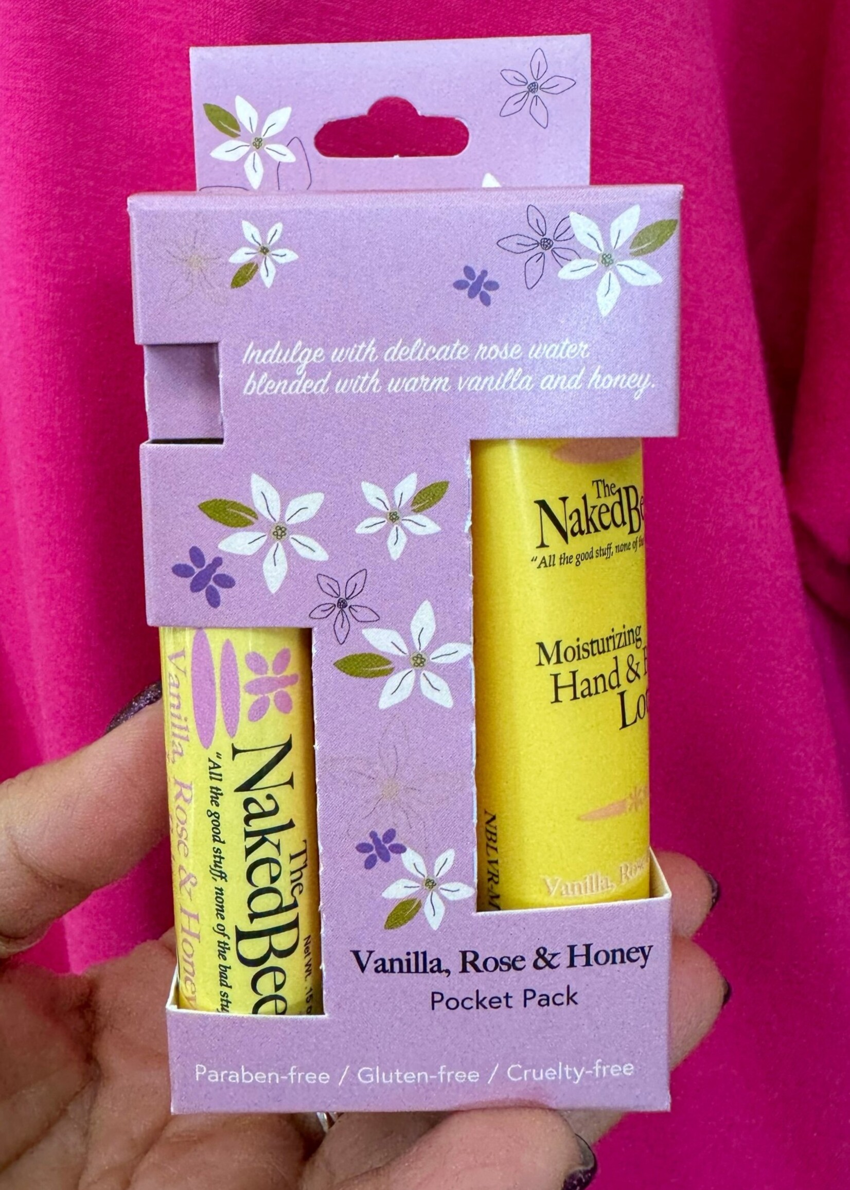 The Naked Bee Vanilla, Rose, & Honey Pocket Pack