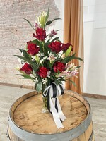 Dozen Deluxe Rose Vase