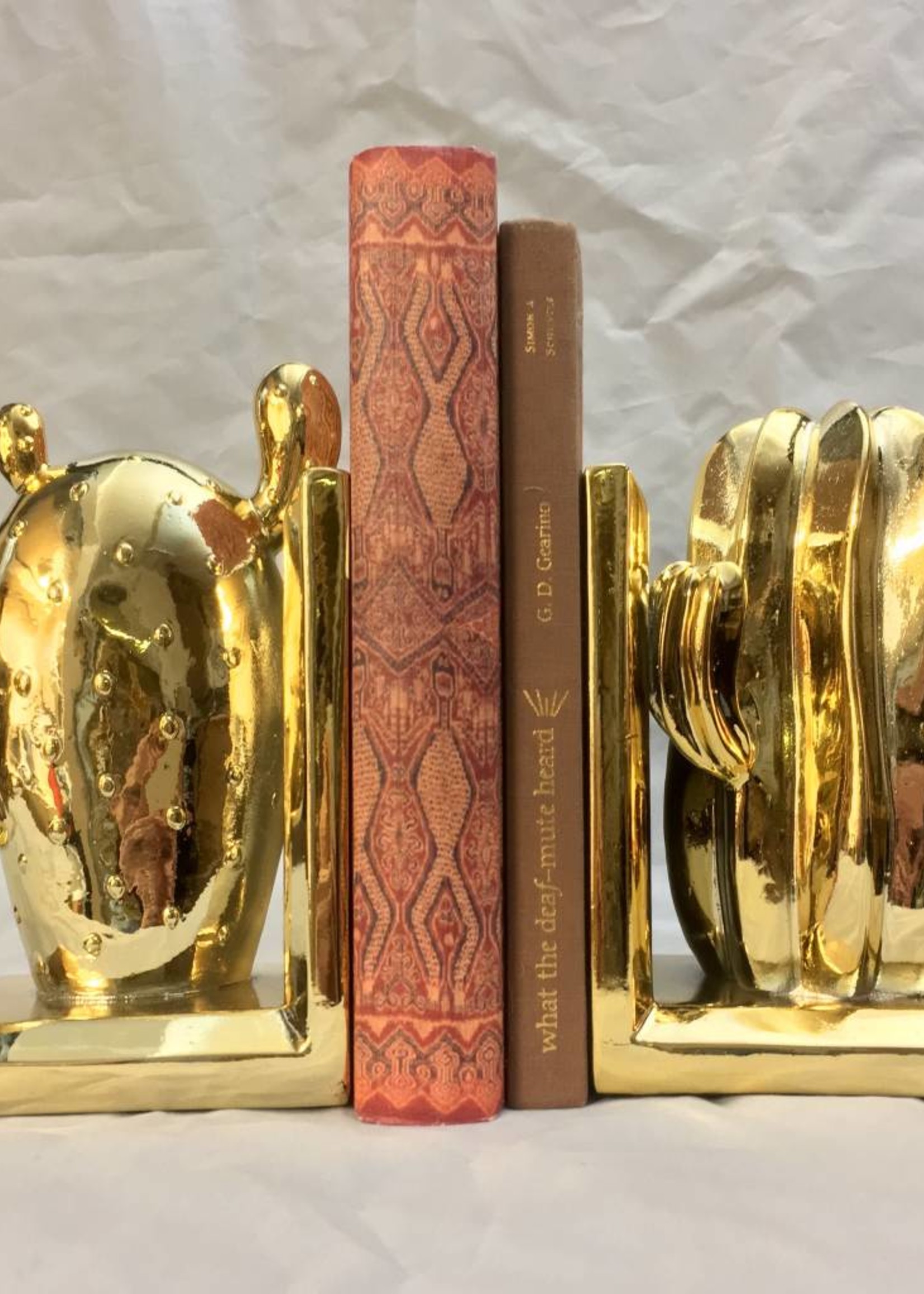 Bloomingville Gold-Finish Bookends Set of Two by Bloomingville