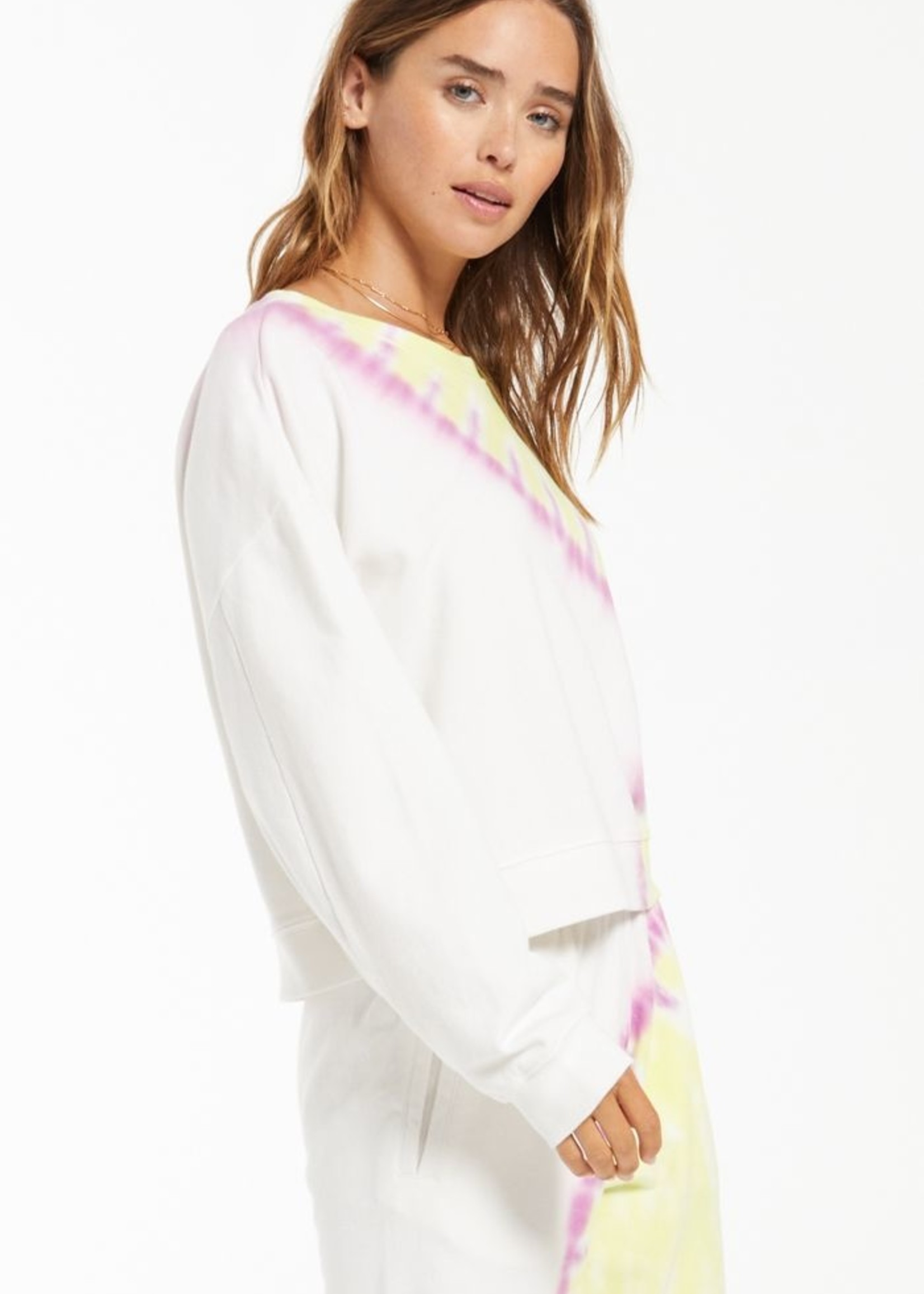 z supply sunburst tie dye sweatshirt 