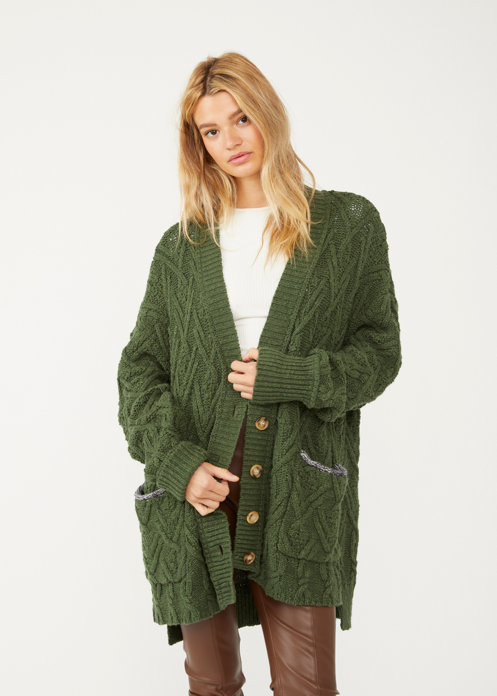 free people free people montana cable cardigan
