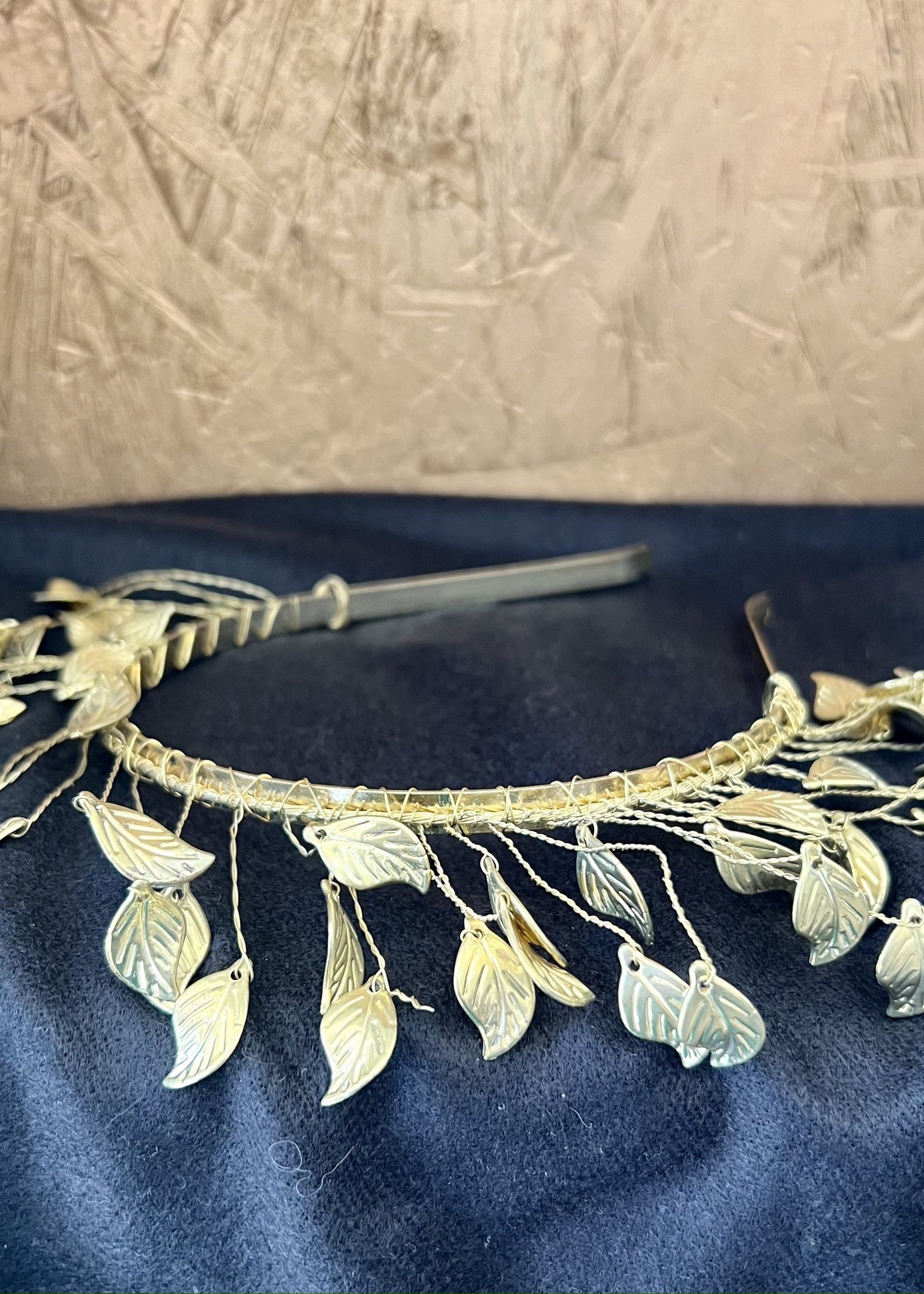 gold leaf goddess headband