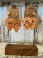 wood/gold leaf earrings (available in other colors)
