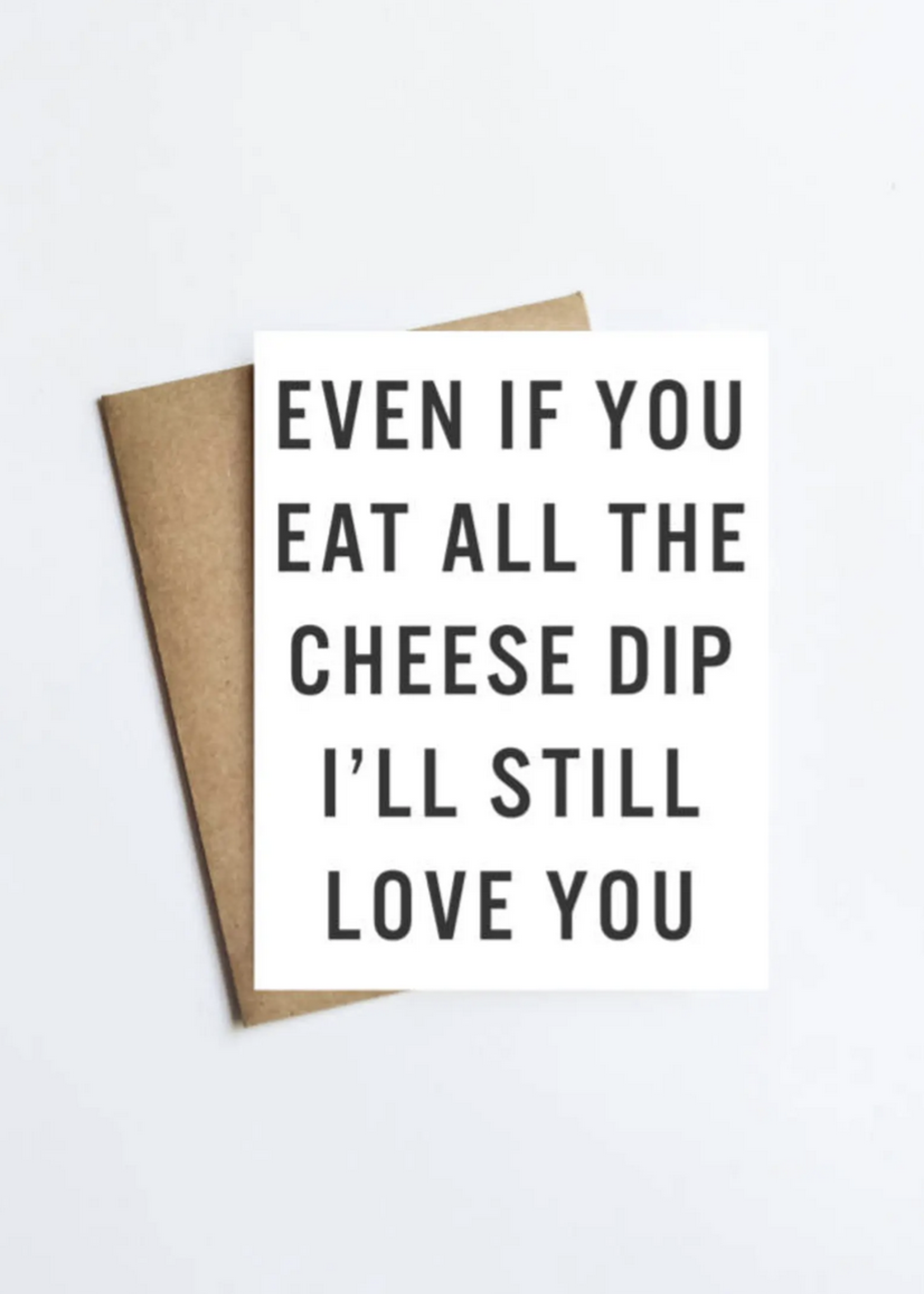 live love studio eat all the cheese dip card