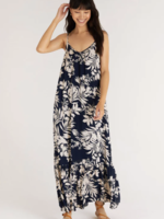 z supply z supply rocco abstract leaf maxi dress