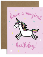 brittany paige magical birthday unicorn sticker card