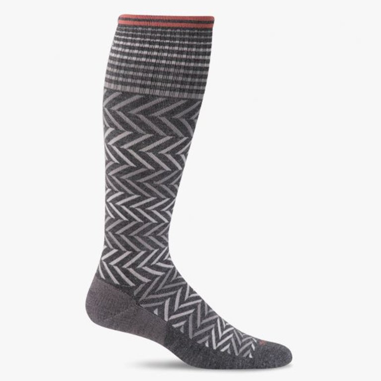 Sockwell Sockwell - Moderate Lifestyle Compression - Chevron - SW7W - Charcoal - Women's