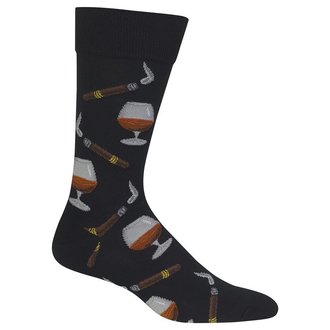 Hot Sox Hot Sox - Cognac and Cigars - Black - Crew - Men's