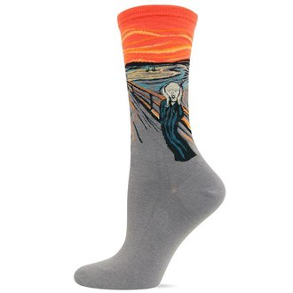 Hot Sox Hot Sox - Famous Artist Series - The Scream - Crew - Women's