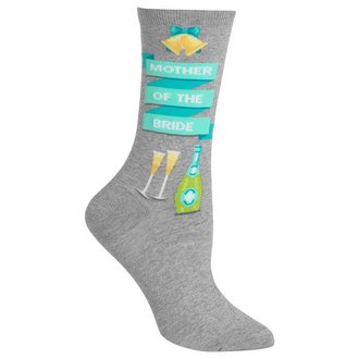Hot Sox Hot Sox - Mother of The Bride - Gray Heather - Crew - Women's