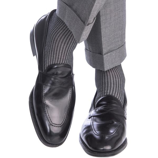Dapper Classics - Black and Ash Grenadine - Cotton - OTC - Socks & Soles