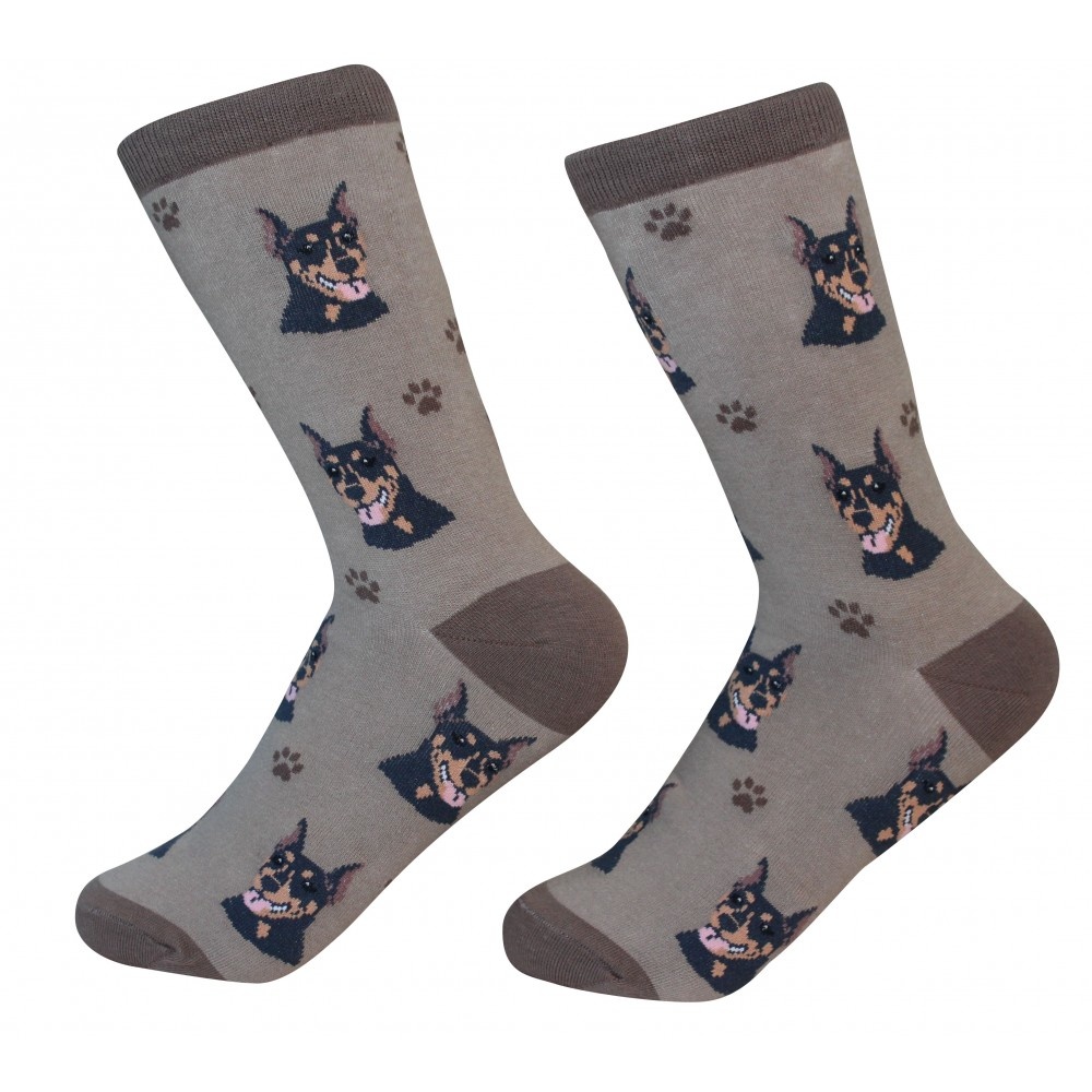 Sock Daddy - Doberman - Brown - Crew - Unisex