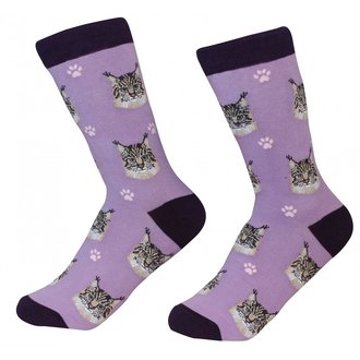 Sock Daddy Sock Daddy - Maine Coon - Purple - Crew - Unisex