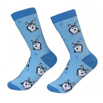 Sock Daddy Sock Daddy - Siberian Husky - Blue - Crew - Unisex