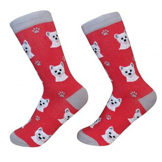Sock Daddy Sock Daddy - Westie - Red - Crew - Unisex