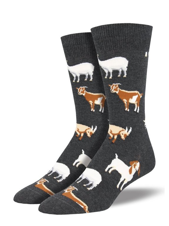 Socksmith Socksmith - Silly Billy - Charcoal Heather - Crew - Men's