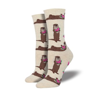 Socksmith Socksmith - Ottermelon - Ivory Heather- Crew - Women's