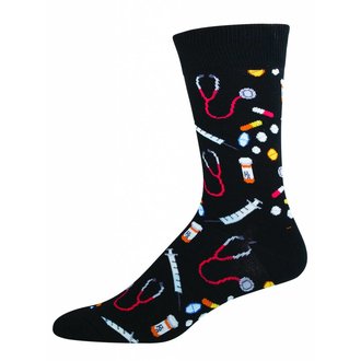 Socksmith Socksmith - Meds - Black - Crew - Men's