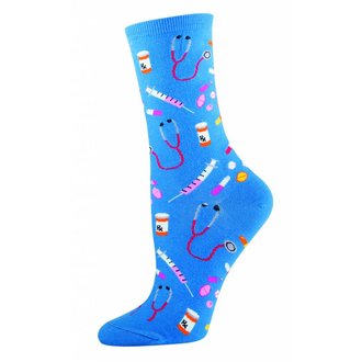 Socksmith Socksmith - Meds - Cornflower Blue - Crew - Women's