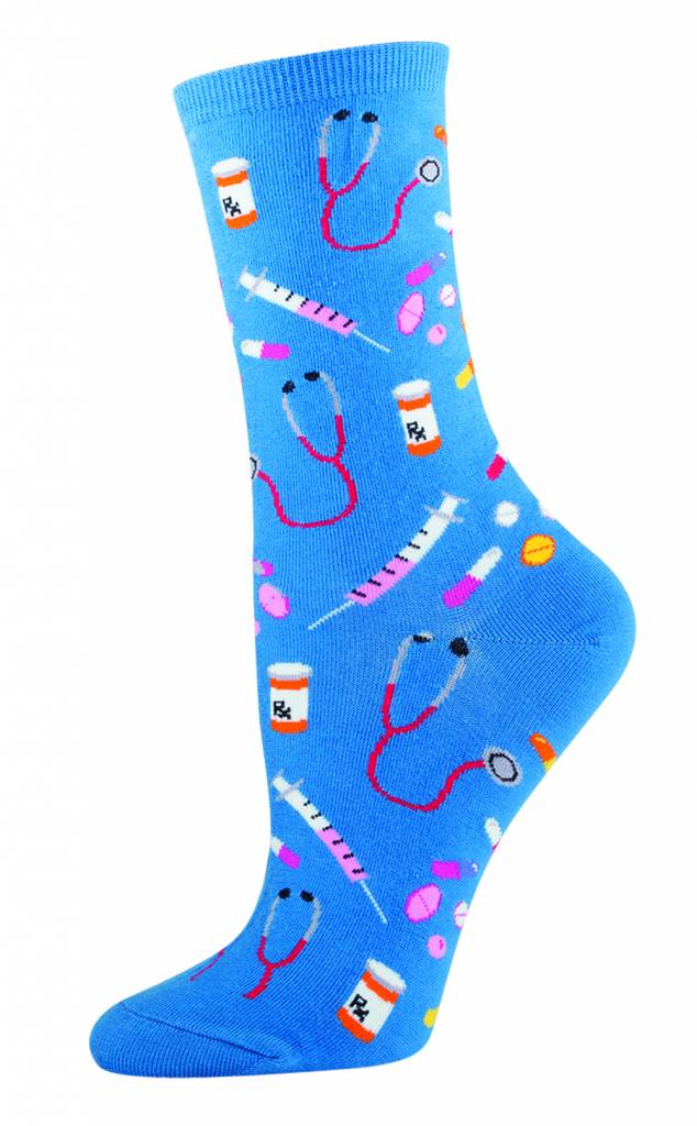 Socksmith - Meds - Cornflower Blue - Crew - Women's