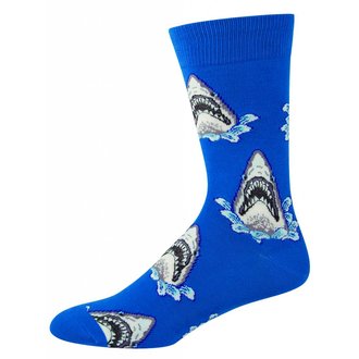 Socksmith Socksmith - Shark Attack - Blue - Crew - Men's