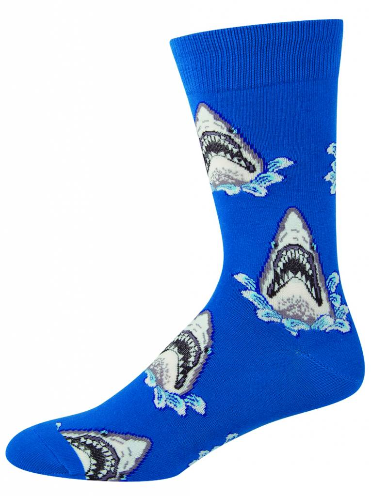 Socksmith - Shark Attack - Blue - Crew - Men's