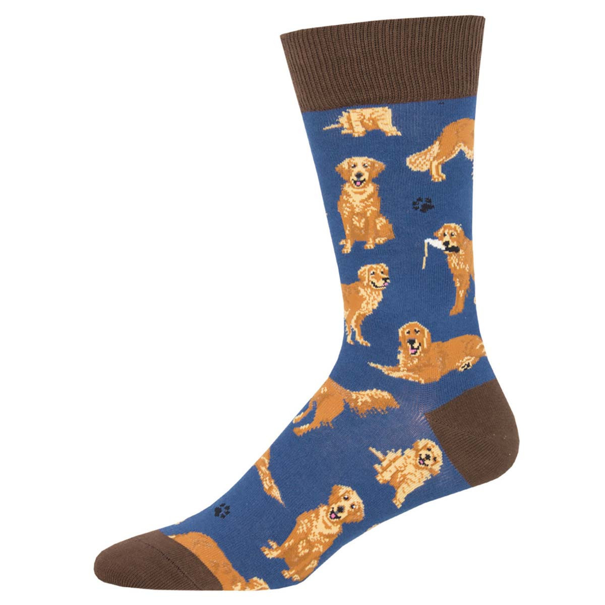 Socksmith - Golden Retrievers - Blue - Crew - Men's