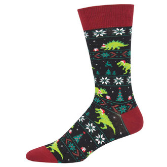 Socksmith Socksmith - Santasaurus Rex - Black - Crew - Men's