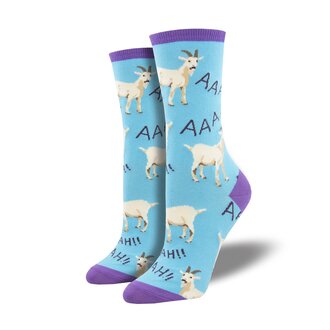 Socksmith Socksmith - Screaming Goats - Blue - Crew - Women's