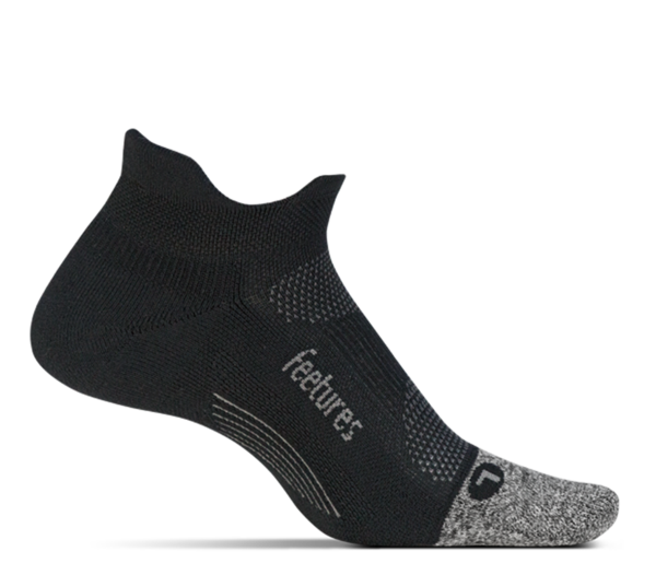 Feetures - Elite Light Cushion No Show Tab Black Unisex