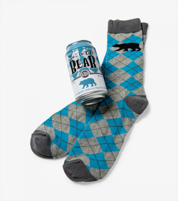 Little Blue House - Ice Cold Bear - Beer Can Sock - Men's