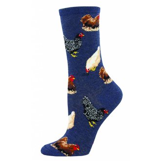 Socksmith Socksmith - Hen House - Denim - Crew - Women's
