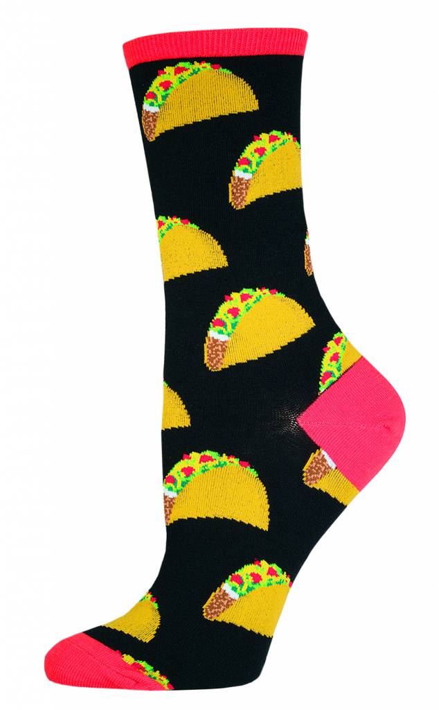 Socksmith - Tacos - Black - Crew - Women's