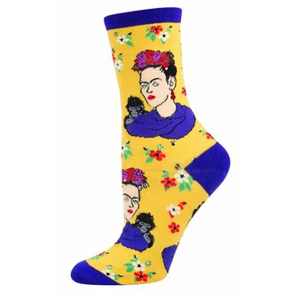 Socksmith Socksmith - Kahlo Portrait Crew - Sundrop - Women's