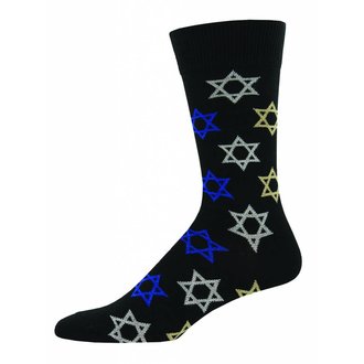 Socksmith Socksmith - Star Of David - Black - Crew - Men's