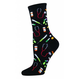 Socksmith Socksmith - Meds - Black - Crew - Women's