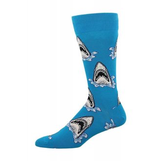 Socksmith Socksmith - King Size - Shark Attack - Blue - Crew - Men's