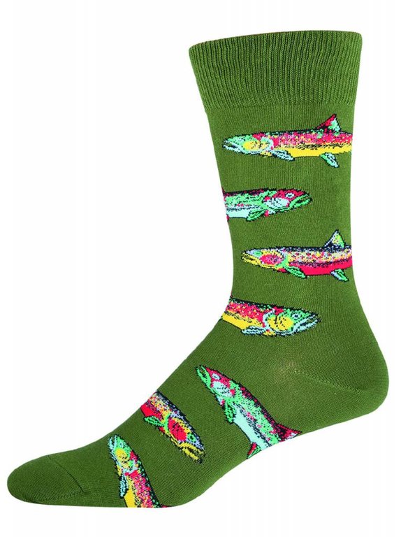 Socksmith Socksmith - Trout - Parrot Green - Crew - Men's