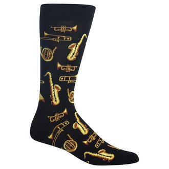 Hot Sox Hot Sox - Jazz Instruments - Black - Crew - Men's