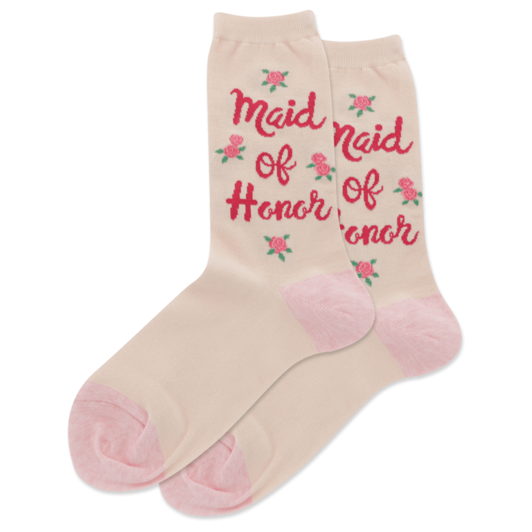 Hot Sox Hot Sox - Maid of Honor - Blush - HSW50001 - Crew - Women's