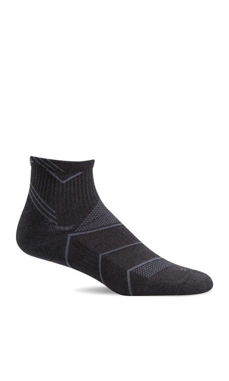 Sockwell Sockwell - Moderate Compression - Incline Quarter - SW11M - Black Solid - Men's