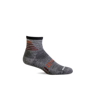Sockwell Sockwell - Moderate Compression - Ascend II Quarter - SW67M - Grey - Men's