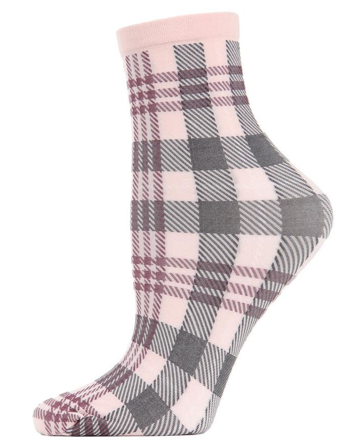 MeMoi - Perfect Plaid - Anklet - Dusty Rose - MAF02188 - Women's