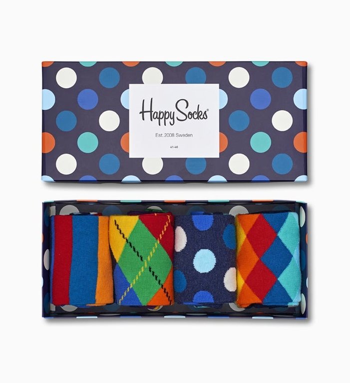Happy Socks - Big Dot Gift Box - Multi-Color - 4 Pack - Unisex