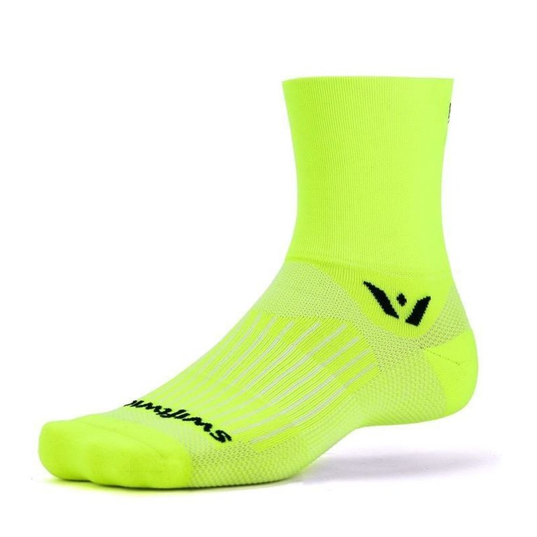 Swiftwick Swiftwick - Aspire - Quarter Crew High - Hi Vis Yellow