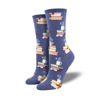 Socksmith Socksmith - Love Stories - Blue Heather - Crew - Women's